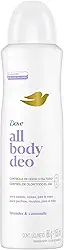 Dove All Body, Desodorante Corporal Aerossol, Para o Corpo Todo, Lavanda e Camomila 150ml