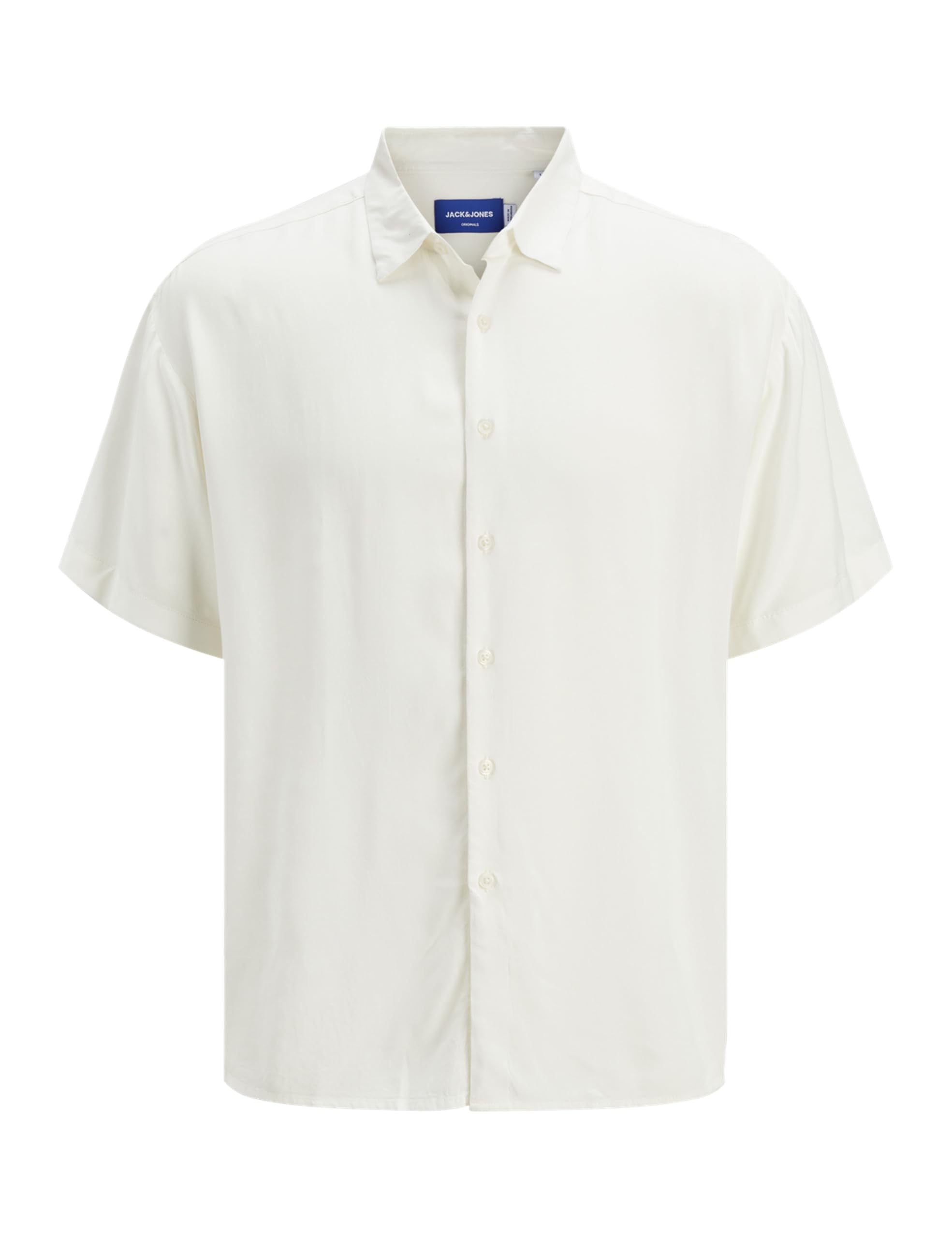 JACK & JONES Jorjoshua Viscose Shirt SS, Cloud Dancer, S