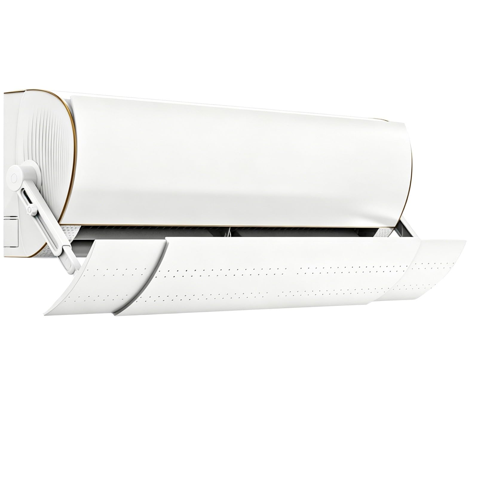 YUE JJXN AC Vent Deflector 22.8-40.9in Adjustable Air Conditioner Vent Deflector with Dust Cover Function for Wall Mounted Split AC