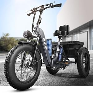 PUCKIPUPPY Dual Battery Electric Tricycle with 110-Mile High PUCKIPUPPY Dual Battery Electric Tricycle with 110-Mile High