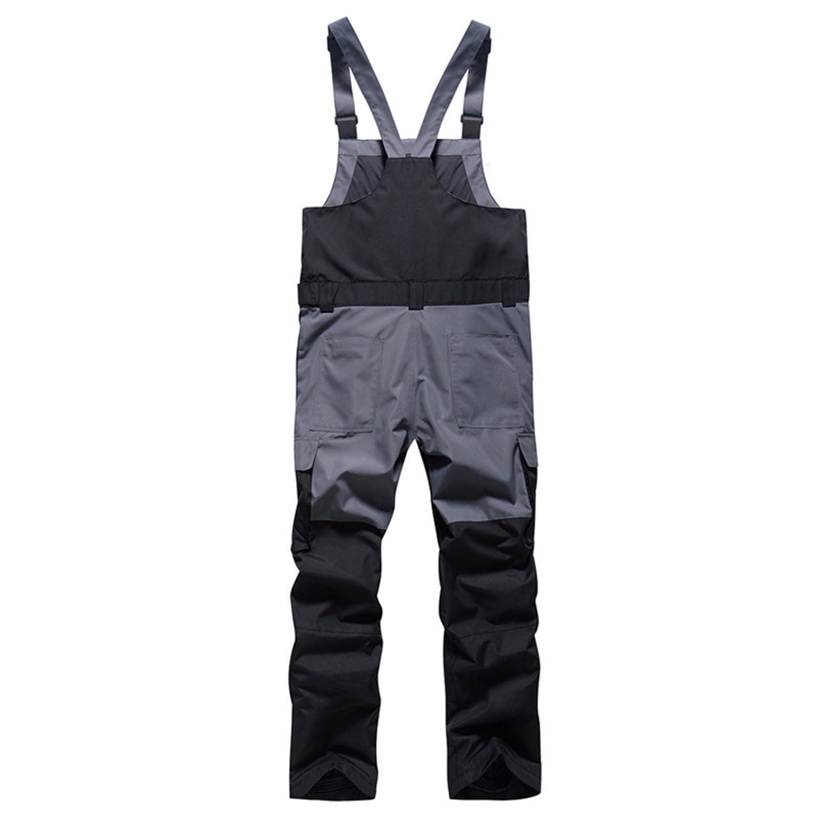 Overol de esquí térmico para mujer, overol impermeable cómodo, resistente al viento, transpirable, traje de esquí atlético con bolsillos en el pecho, overol térmico con múltiples bolsillos, rosa, XL