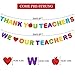 PTFNY Glittery Thank You Teachers Banner - We Love Our Teachers - Teacher Appreciation Banner Decorations - Supplies