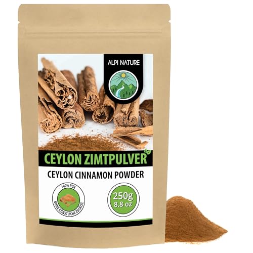 Alpi Nature Ceylon Zimt gemahlen 250g, Ceylon Zimtstangen gemahlen aus Sri Lanka, Zimtpulver