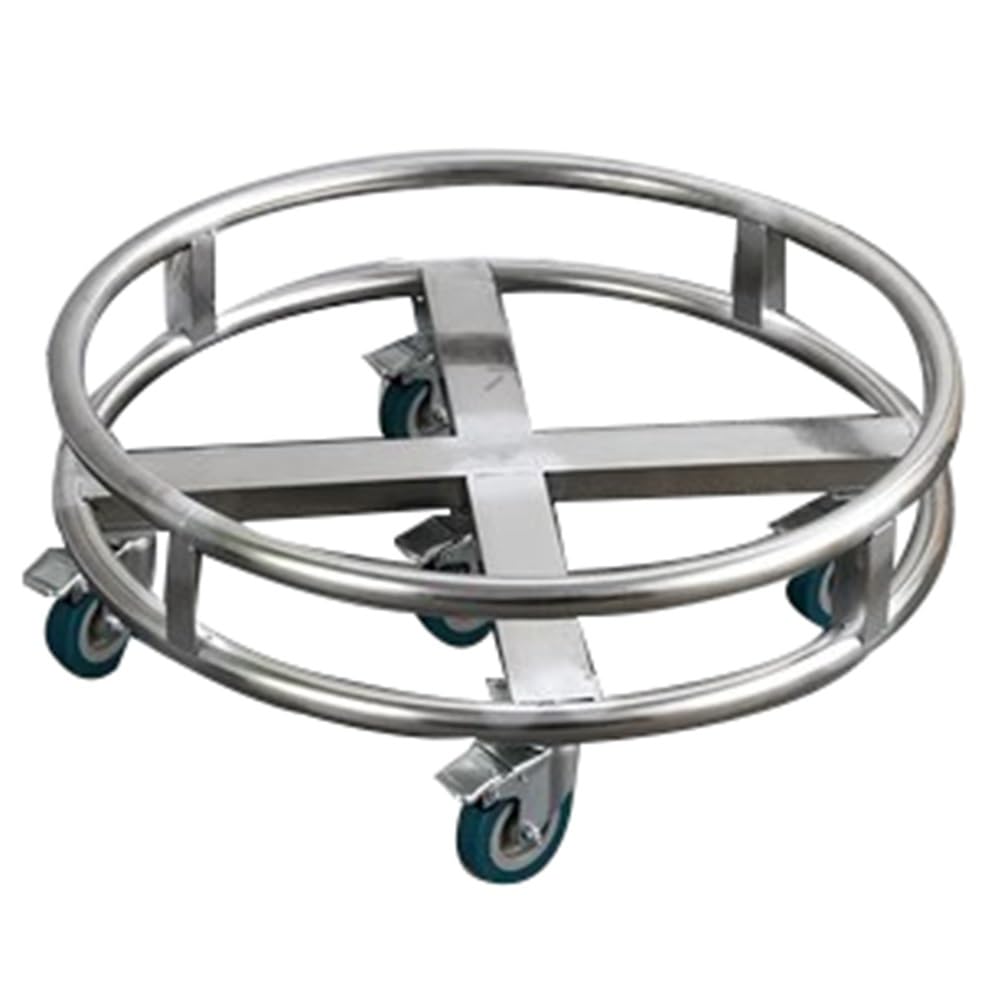 inless - Carrello portavaso in acciaio con base bombola a gas, per spostare pentole e secchi per latte e (colore: argento-C: 21,5 x)