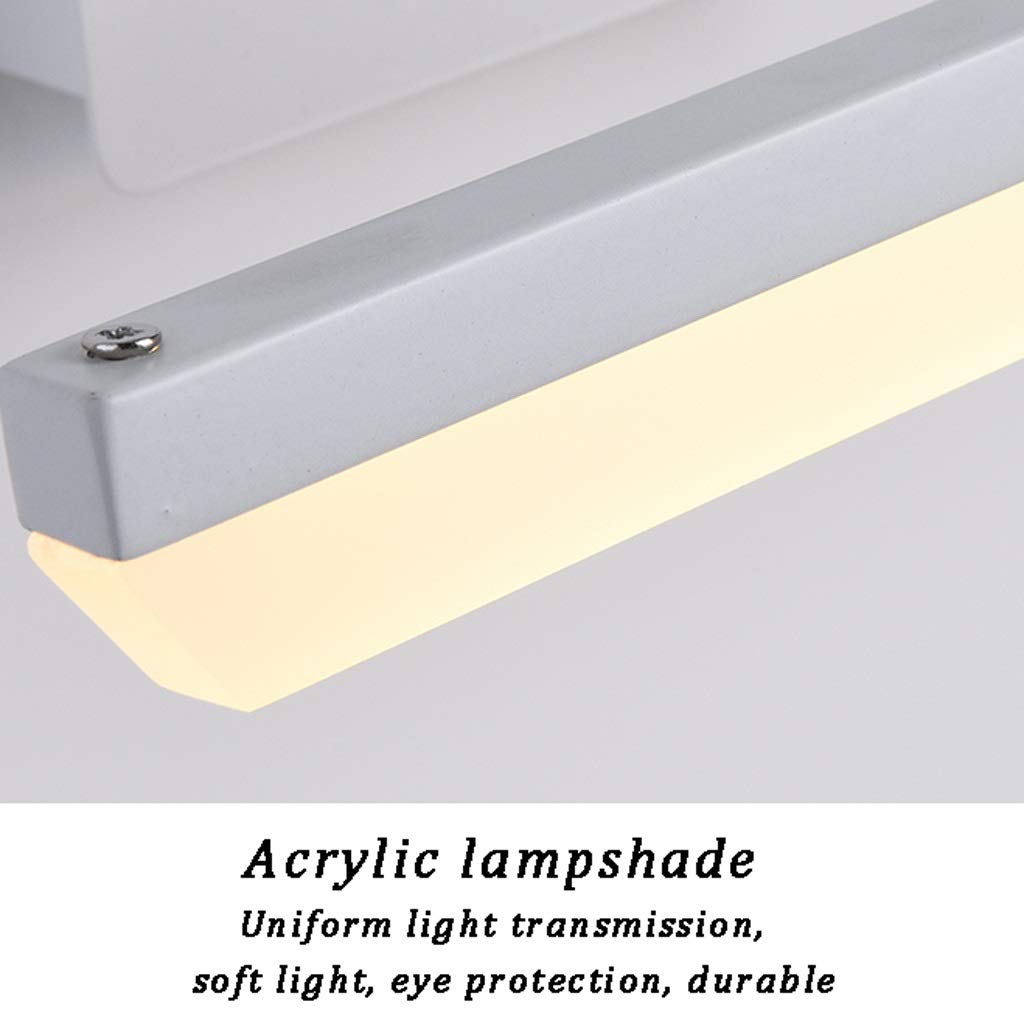Reflektor LED do łazienki, wodoszczelny, prosty reflektor ścienny, nordycki lustro, specjalna lampa, wodoszczelna lampa ścienna, lampa do makijażu, reflektor do lustra (kolor: biały biały)
