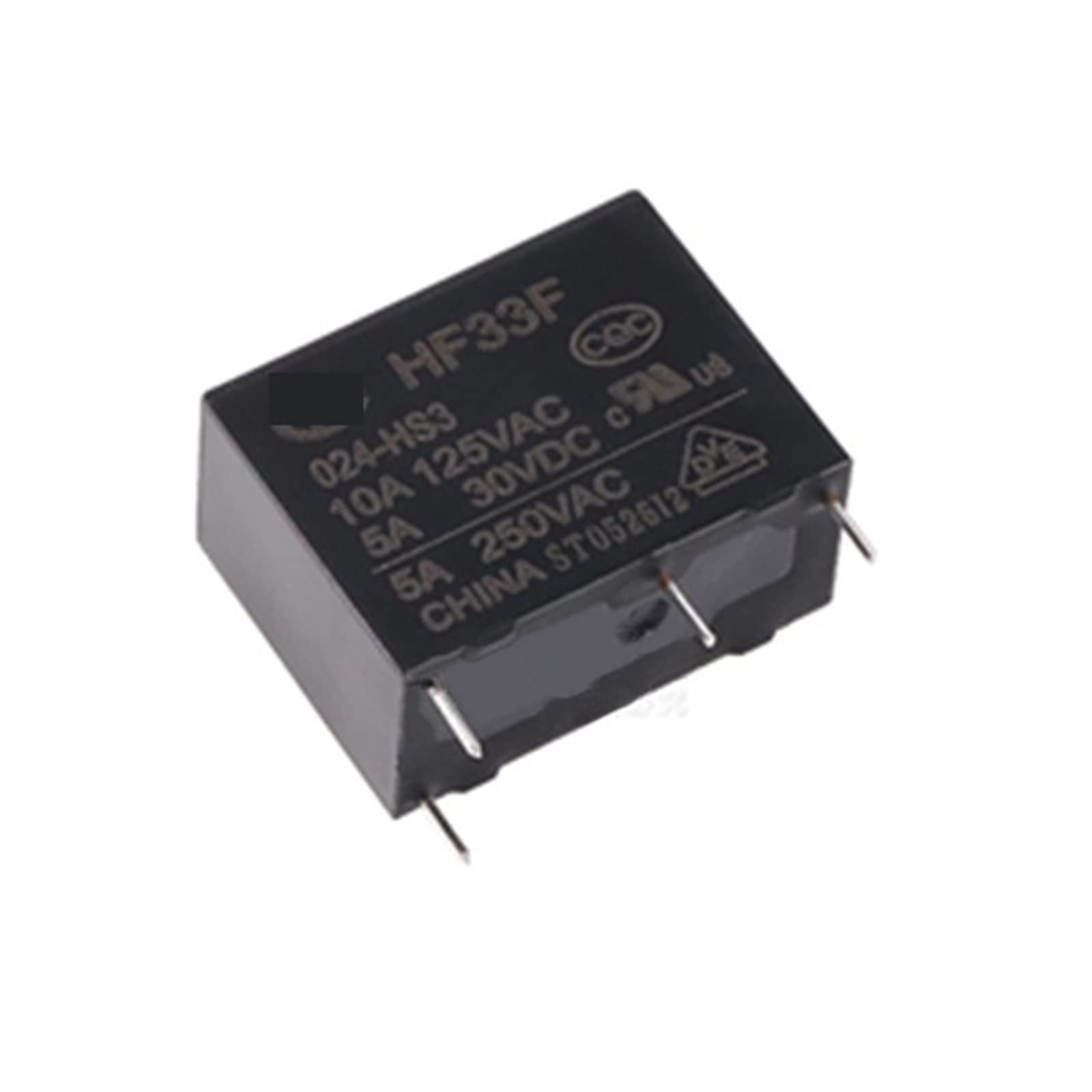 Relais HF33F-012-HS3 12V DC commutateur 4 broches 5A pour circuit imprimé