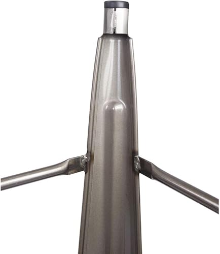 Miniatura 223 de GIA Taburete de mostrador sin respaldo de 24 pulgadas, cantidad de 4, bronce con asiento de madera clara Negro -,Café,Gris,gris, (Gun