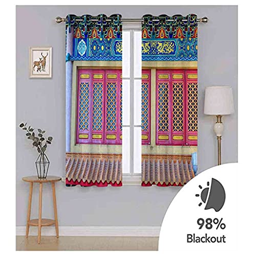 Rideau occultant 3D Cité Interdite 264x242 cm double isolant thermique salon - 6
