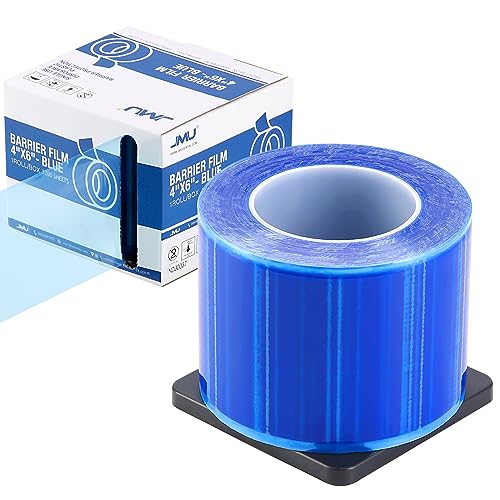 JMU Blue Barrier Film, Barrier Film Tattoo 4" x 6" Barrier Tape, Dental Barrier Film Roll (1 Rolls, 1200 Sheets)