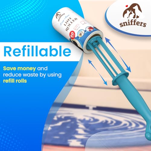 Image of Pet Hair Remover Lint Roller with Paw Handle | 60 Sheets | Hair Remover for Dogs and Cats | Ideal for Clothes, Furniture, Coats, Car Seats, Carpets, Fabric, and Dust Cleaning
