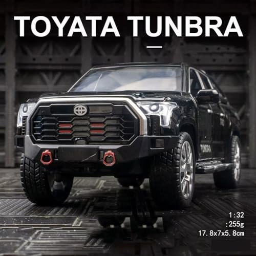 Image of 1:32 Toyota Tundra Alloy Pickup Off-Road Diecast Metal Pull Back Car with 6 Openable Doors with Sound and Light Toy Decoration car Best Gift Toys for Kids 【Color As Per Stock】