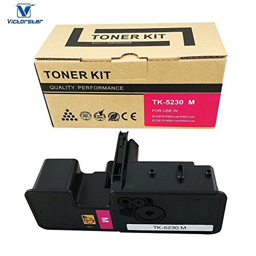 VICTORSTAR @ Cartouche de Toner Compatible TK5230 / TK-5230 pour Imprimante Laser Kyocera ECOSYS P5021cdn, P5021cdw, M5521cdn, M5521cdw (Magenta)