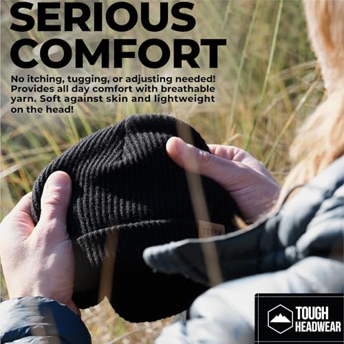 31% Off Tough Headwear Ribbed Beanie Hat - 2-Pack Stretch Fit