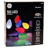 GE Color Effects 50-Count 32.67-ft Multi-Function Color Changing C9 LED Plug-in Indoor/Outdoor Christmas String Lights ENERGY STAR