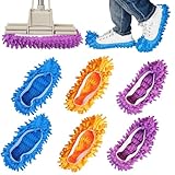 3 Pairs Shoes Cover Duster, Reusable Mop Slippers, Microfiber Dust Mops, Multi Purpose Floor Cleaning Shoes, Feather Duster for Bathroom, Office, Kitchen, House Polishing Cleaning