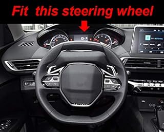 Mayco Bell Microfiber Leather Steering Wheel Cover for Peugeot 208, Black Purple