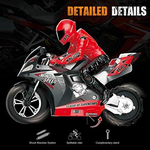image for cobcob RC Motorcycle,2.4Ghz Built-in 6-Axis High Speed Rc Car Remote C