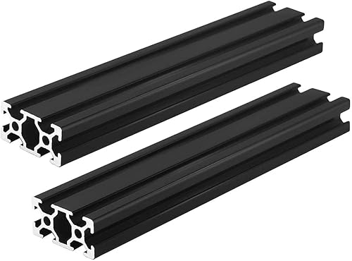 2 piezas de impresora 3D CNC 2040 piezas estándar europeo riel lineal anodizado extrusión de perfil de aluminio para impresora 3D DIY negro 15748in