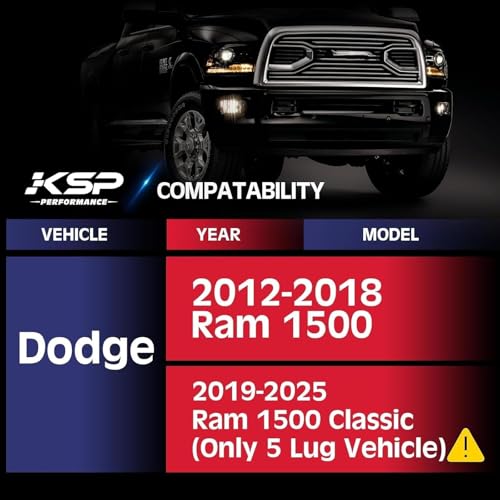 Image of KSP 5X5.5 Ram 1500 Wheel Spacer for Dodge Ram 1500 2012-2018, M14x1.5 Stud