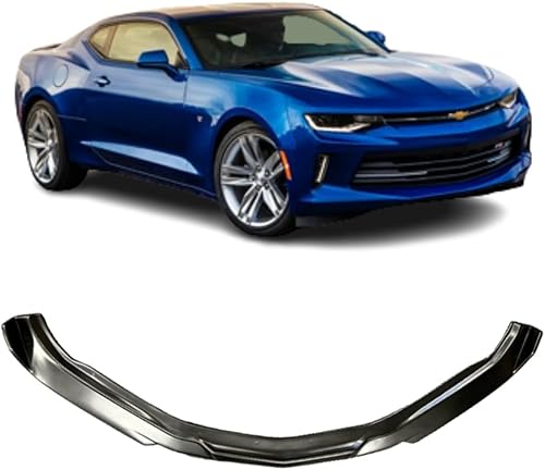 High Performance Parts Front Bumper Lip Fit For 16-22 Chevy Camaro SS LS LT RS Type D Model Vehicles Black PP