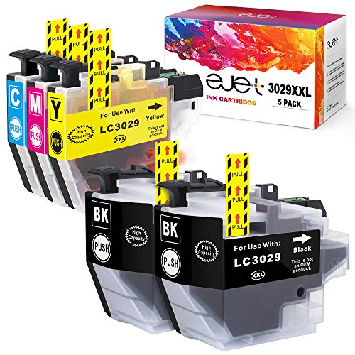Buy 1 get 1 ejet Compatible Ink Cartridge Replacement for Brother LC3029 XXL LC 3029XXL for MFC-J6535DW MFC-J6935DW MFC-J5830DW MFC-J5930DW MFC-J5830DWXL Printer (2 Black 1 Cyan 1 Magenta 1 Yellow, 5-Pack) 🔥 Hot Deals ejet Compatible Ink Cartridge Replacement for Brother LC3029 XXL LC 3029XXL for MFC-J6535DW MFC-J6935DW MFC-J5830DW MFC-J5930DW MFC-J5830DWXL Printer (2 Black 1 Cyan 1 Magenta 1 Yellow, 5-Pack)
