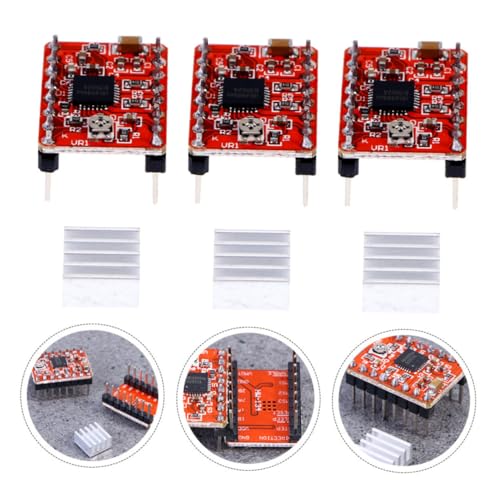 Healeved A4988 Stepper Motor Driver Module 5Pcs, Pcb Stepstick for 3D Printer and Stepper Motor, Step and Direction Cont
