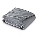 Bedsure Fleece Throw Blanket for Couch Grey - Lightweight Plush Fuzzy Cozy Soft Blankets and Throws for Sofa, 50x60 inches