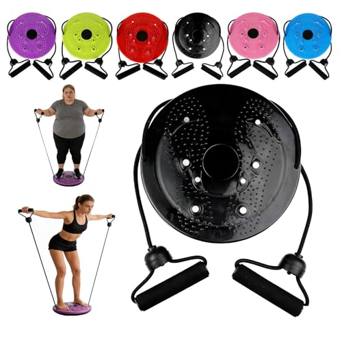 Machine à tordre la taille pour exercices de base et de jambes, sculpteur de corps rotatif à 360° avec cordon de serrage réglable et masseur de pieds
