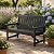 SLEKVERSA Outdoor Bench, HDPE Outdoor Benches Weatherproof, 2-Person Garden Bench Seat with 600 lbs Weight Capacity, Patio Benches for Outdoors, Yard, Garden, Porch, Backyard and Park, Dark Gray