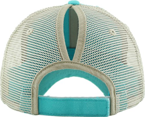Image of Classic Plain Ponytail Messy High Bun Headwear Adjustable Cotton Trucker Mesh Glitter Hat Baseball Cap
