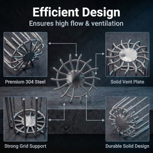 Image of HASTHIP Drain Pipe Stopper Stainless Steel Gutter Guard for Outdoor Use