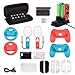 Produktbild Switch Zubehör Set, Schalter Lenkrad Ladestation Tennisschläger Joystick Griffe Display Schutzhülle 17 In 1 Zubehör Kit Kompatibel mit Switch -LiNKFOR