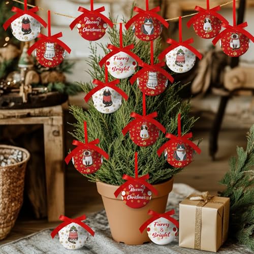 Adornos de gato para árbol de Navidad, el regalo ideal de vacaciones para amantes de los gatos 4