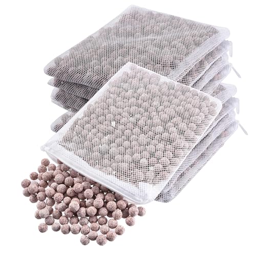 Image of JIHAQUA Aquarium Ceramic Filter Media Bio Filter Rings, Bio Ceramic Ball for Freshwater,Marine Fish Tank,Canister Filter,Koi Pond (Wine, 10 Lbs)