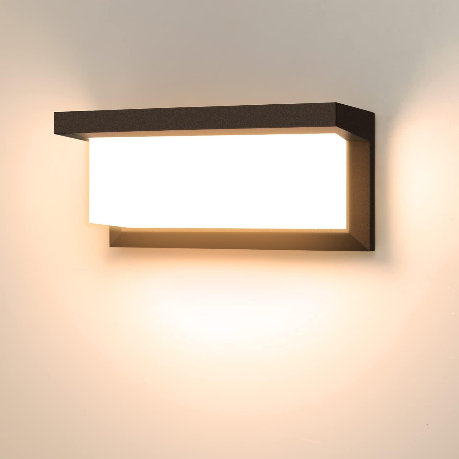 Groeien LED Modern Outdoor Acrylic Wall lamp Decorative Garden Light Up and Down Light Waterproof Outdoor Light (Convex)