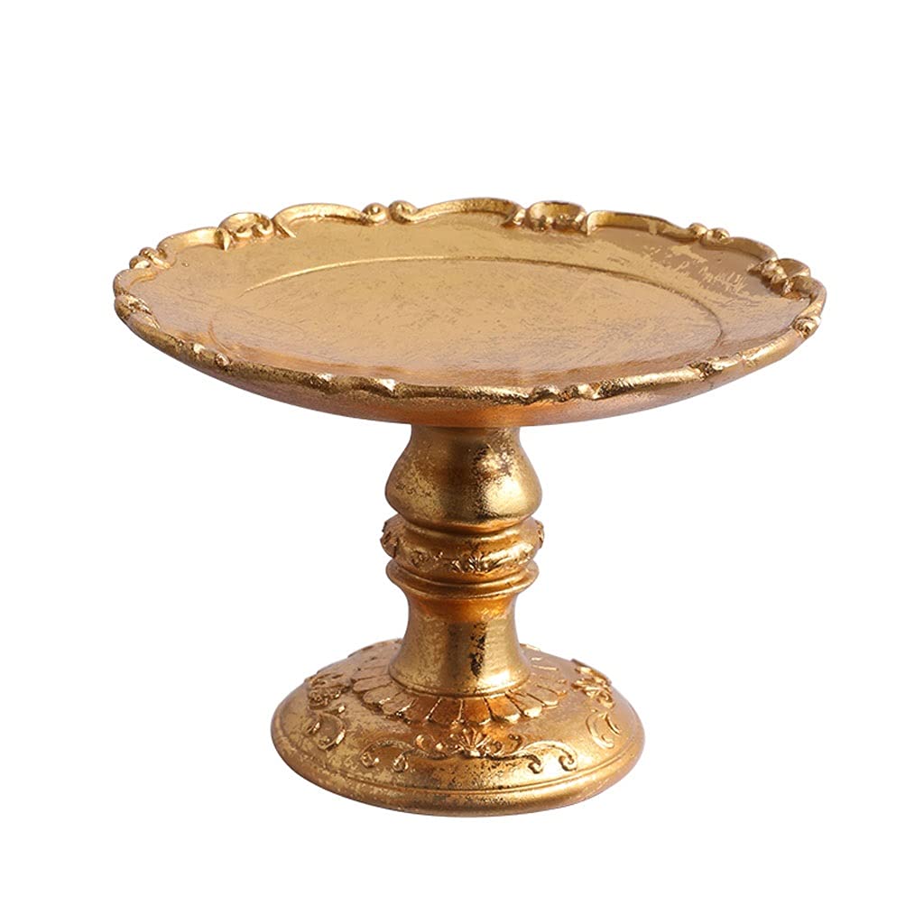 Kuchenständer ServierStänder Retro Light Luxury Golden Cake Tray Dessert Tischdekoration Haushalts-Snack-Tablett Hochzeit Display-Ständer Requisiten for Zeremonie-Schrank-Layout Tortenständer (Size :