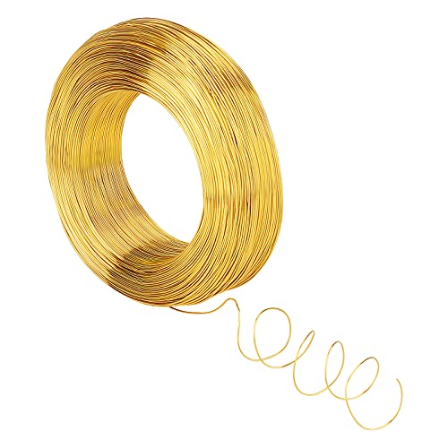 Nbeads Alambre De Aluminio De 0,8 Mm, Calibre 20, Para Modelar De Aluminio Dorado, Para Joyas Artesanales, Modelismo, Armadura, Oro