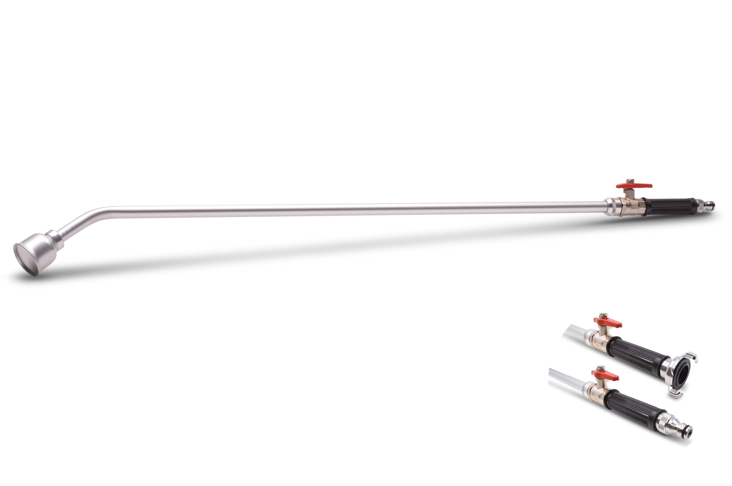 Schlauchmeister 24 ... Wir Leiten's Durch ... Silver Grk/S 1100 Professional Spray Gun | Sprinkler | Garden Shower Head | Watering Lance | All Metal | Plug-In Connector And Claw Connector