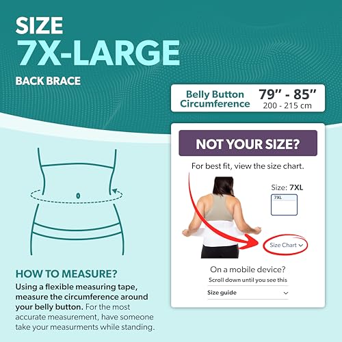 Image of BraceAbility Plus Size Back Brace for Lower Back Pain - Bariatric Big and Tall Lumbar Back Support Belt Girdle for Injury Recovery and Pain Relief in Extra Large, Obese Women and Men (7XL)