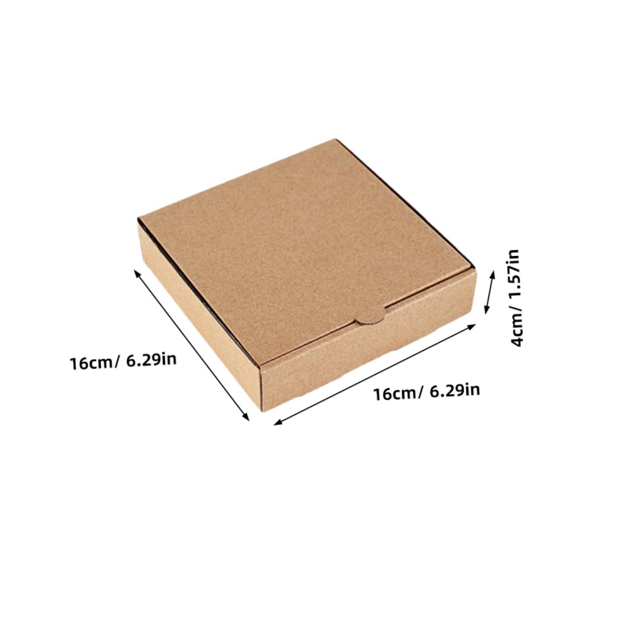 SOLUSTRE Boxes Mini Pizza Box Pizza Prep Containers Pizza Carrier Pizza Container Pizza Takeout Containers Pizza Case with Window Shipping Container Storage Pizza Decor Light Brown Paper