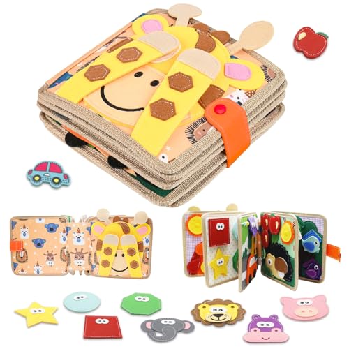 Nokwocy Busy Board a Partire da 1 Anno, Libro di Lavoro in Feltro Fai da Te per Bambini, attività 3D, Giocattolo...
