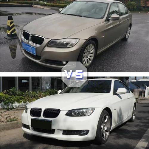 Gril avant pour BMW Série 3 E90 E91 2009-2012 look carbone double ligne