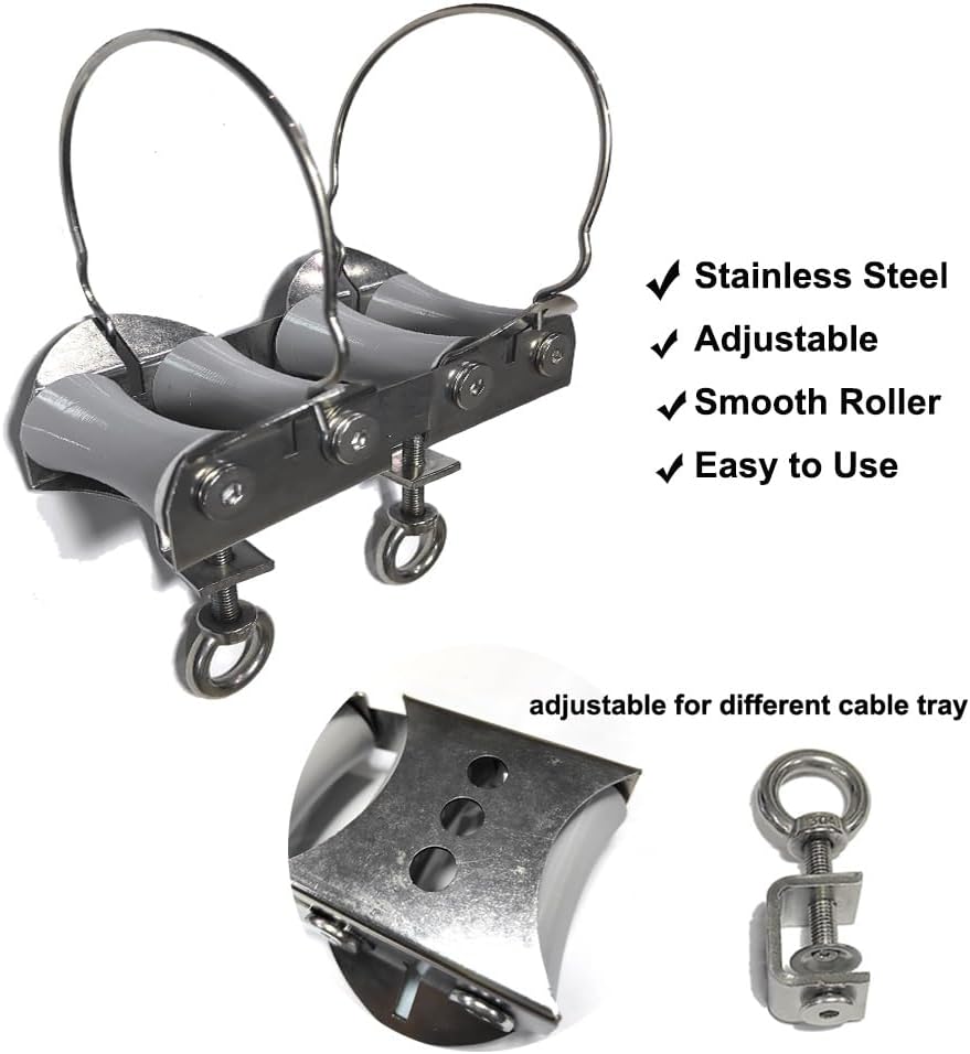 Cable Tray Wire Pulling Tool,Combinable Cable Wire Pulling Roller,Adjustable Cable Tray Wire Threading Accessories