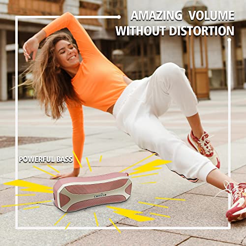 Comiso Portable Bluetooth Speaker, Waterproof Ipx7 Shower Speaker Outdoor Pink Speaker With Light, 30W Loud Sound Powerful Bass, Dual Stereo Pairing, Handsfree Call Bluetooth 5.0 24H For Travel Hiking #TOP2