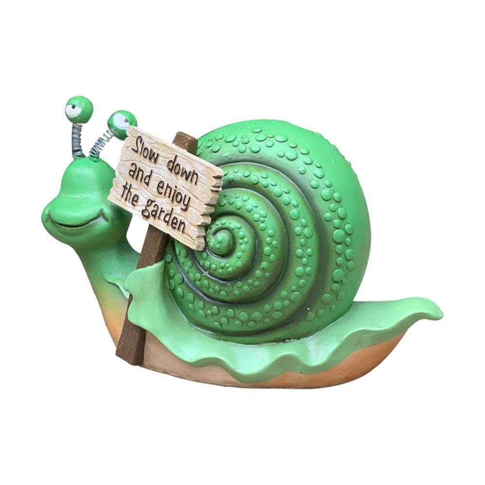 Sculpture d'escargot décoration jardin extérieure avec bienvenue