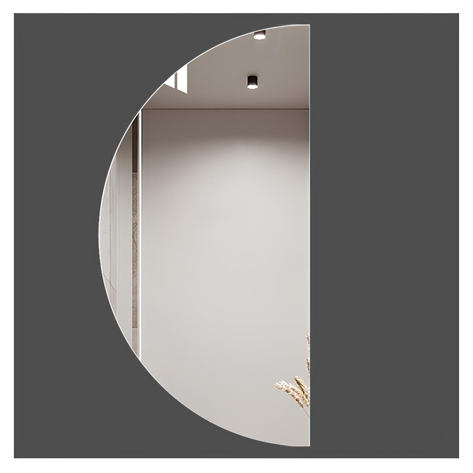 BKSXSOP Frameless Half Circle Bathroom Mirror, HD Explosion-Proof Decorative Wall-Mounted Entryway Various Sizes: 40x60cm, 40x80cm, 50x100cm - Stylish &