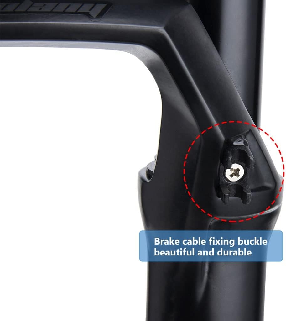 26/27.5/29 Inch Mountain Cycling Bicycle Suspension Fork, Aluminum Alloy 28.6mm Spring Fork Bike Straight Steerer Fork for Bicycle Accessories