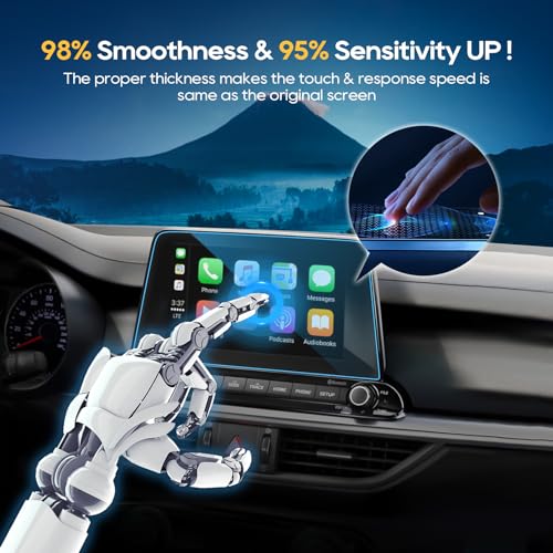 Image of LFOTPP 2019 Forte 8-Inch Car Navigation Screen Protector, Tempered Glass 9H Hardness Audio Infotainment Display Center Touch Protective Film Scratch-Resistant