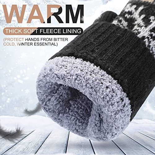 image for Vicenpal 3 Pairs Mittens for Women Cold Weather Winter Warm Lining Mit