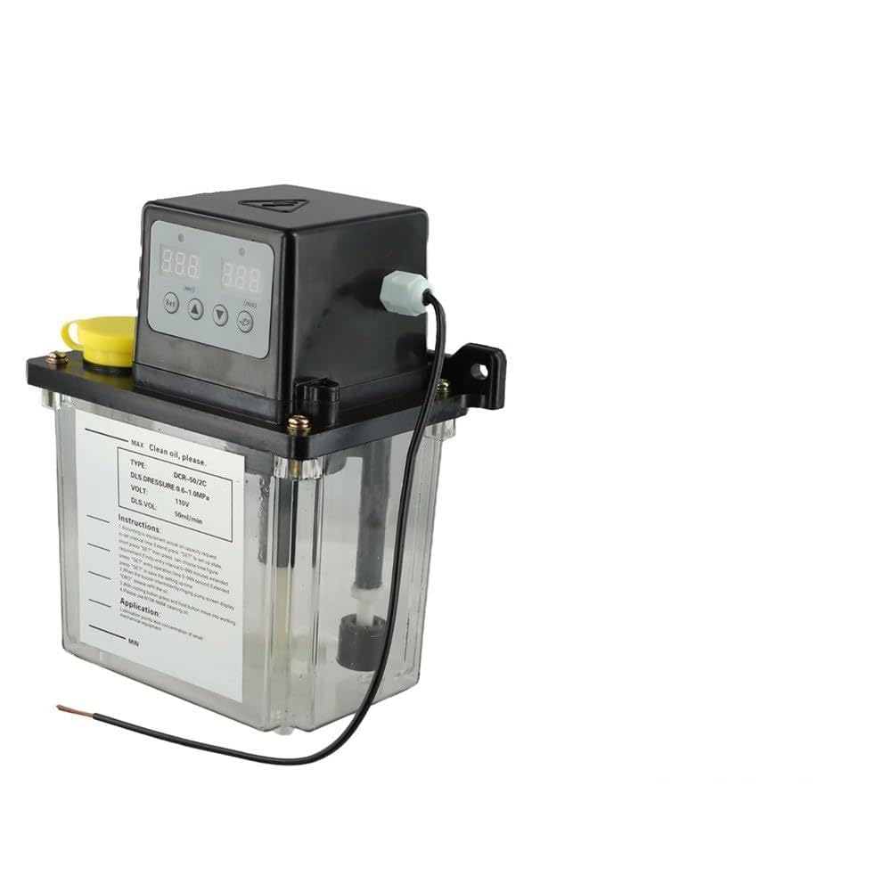 FACAIIO Bomba de aceite lubricante automático CNC de 1 L/2 L de capacidad, engrasador de engranajes de aleación, control electrónico de temporizador, maquinaria industrial, 110 V